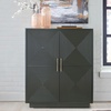 image:imageSignature Design by Ashley Accent Cabinet Modern Geometric Dark Green