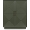 image:imageSignature Design by Ashley Accent Cabinet Modern Geometric Dark Green