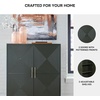 image:imageSignature Design by Ashley Accent Cabinet Modern Geometric Dark Green