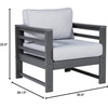 image:imageSignature Design by Ashley Amora Outdoor HDPE Patio End Table Charcoal GrayLounge Chair Set