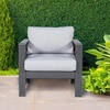 image:imageSignature Design by Ashley Amora Outdoor HDPE Patio End Table Charcoal GrayLounge Chair Set