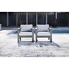 image:imageSignature Design by Ashley Amora Outdoor HDPE Patio End Table Charcoal GrayLounge Chair Set