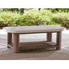 image:imageSignature Design by Ashley Angel Island Casual Outdoor Coffee Table with Lower Shelf Beige amp Medium Brown