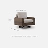 image:imageSignature Design by Ashley Angel Island Outdoor Rocking Chair 360Degree Swivel Lounge Comfort Aluminum Frame Resin Wicker With Nuvella Fabric For Patio Porch Deck