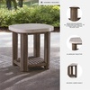 image:imageSignature Design by Ashley Angel Island Outdoor Table AllWeather Resin Wicker and Aluminum Compact Shelf Design for Patio Poolside and Deck Use Outside Living