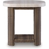 image:imageSignature Design by Ashley Angel Island Outdoor Table AllWeather Resin Wicker and Aluminum Compact Shelf Design for Patio Poolside and Deck Use Outside Living