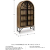 image:imageSignature Design by Ashley Arched Accent Cabinet with Glass Doors Black