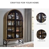 image:imageSignature Design by Ashley Arched Accent Cabinet with Glass Doors Black
