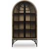image:imageSignature Design by Ashley Arched Accent Cabinet with Glass Doors Black