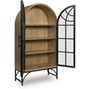 image:imageSignature Design by Ashley Arched Accent Cabinet with Glass Doors Black