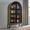 image:imageSignature Design by Ashley Arched Accent Cabinet with Glass Doors Black