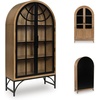 image:imageSignature Design by Ashley Arched Accent Cabinet with Glass Doors Black