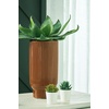 image:imageSignature Design by Ashley Avalyah Casual IndoorOutdoor Watertight Glazed Ceramic Vase with Wide Mouth Set of 2 Dark BrownDark Brown
