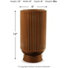 image:imageSignature Design by Ashley Avalyah Casual IndoorOutdoor Watertight Glazed Ceramic Vase with Wide Mouth Set of 2 Dark BrownDark Brown