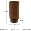 image:imageSignature Design by Ashley Avalyah Casual IndoorOutdoor Watertight Glazed Ceramic Vase with Wide Mouth Set of 2 Dark BrownDark Brown
