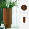 image:imageSignature Design by Ashley Avalyah Casual IndoorOutdoor Watertight Glazed Ceramic Vase with Wide Mouth Set of 2 Dark BrownDark Brown