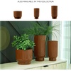 image:imageSignature Design by Ashley Avalyah Casual IndoorOutdoor Watertight Glazed Ceramic Vase with Wide Mouth Set of 2 Dark BrownDark Brown