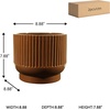 image:imageSignature Design by Ashley Avalyah Casual IndoorOutdoor Watertight Glazed Ceramic Vase with Wide Mouth Set of 2 Dark BrownDark Brown