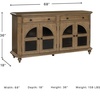 image:imageSignature Design by Ashley Barlomore 68 in Sideboard Buffet CabinetLight Brown