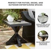 image:imageSignature Design by Ashley Beachcroft Farmhouse Weather and Rust Resistant Outdoor End Table with Porcelain Tabletop Black amp Light GrayBlack