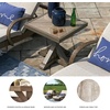 image:imageSignature Design by Ashley Beachcroft Farmhouse Weather and Rust Resistant Outdoor End Table with Porcelain Tabletop Black amp Light GrayNatural