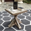 image:imageSignature Design by Ashley Beachcroft Farmhouse Weather and Rust Resistant Outdoor End Table with Porcelain Tabletop Black amp Light GrayNatural
