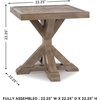 image:imageSignature Design by Ashley Beachcroft Farmhouse Weather and Rust Resistant Outdoor End Table with Porcelain Tabletop Black amp Light GrayNatural