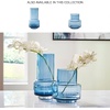 image:imageSignature Design by Ashley Bealen Indoor and Outdoor Decorative Glass Tabletop Vase with Wide Mouth Contemporary Accent Piece Blue 8 W x 8 D x 975 HTransparent Blue