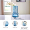 image:imageSignature Design by Ashley Bealen Indoor and Outdoor Decorative Glass Tabletop Vase with Wide Mouth Contemporary Accent Piece Blue 8 W x 8 D x 975 HTransparent Blue