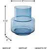 image:imageSignature Design by Ashley Bealen Indoor and Outdoor Decorative Glass Tabletop Vase with Wide Mouth Contemporary Accent Piece Blue 8 W x 8 D x 975 HTransparent Blue