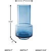 image:imageSignature Design by Ashley Bealen Indoor and Outdoor Decorative Glass Tabletop Vase with Wide Mouth Contemporary Accent Piece Blue 8 W x 8 D x 975 HTransparent Blue