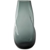 image:imageSignature Design by Ashley Beamund Contemporary Glass Vase Indoor and Outdoor Use Wide Mouth Watertight for Fresh Florals Blue 513 W x 513 D x 925 HBlue