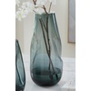 image:imageSignature Design by Ashley Beamund Contemporary Glass Vase Indoor and Outdoor Use Wide Mouth Watertight for Fresh Florals Blue 513 W x 513 D x 925 HBlue