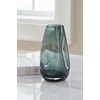 image:imageSignature Design by Ashley Beamund Contemporary Glass Vase Indoor and Outdoor Use Wide Mouth Watertight for Fresh Florals Blue 513 W x 513 D x 925 HBlue