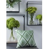image:imageSignature Design by Ashley Bellvale Contemporary Square IndoorOutdoor Pillow with Embroidered Diamond Design 16 x 16 Green amp White