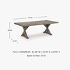 image:imageSignature Design by Ashley Carmel Bay Casual Weather and Rust Resistant Outdoor Dining Table with Porcelain Tabletop and Umbrella Hole Grayish Brown