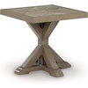 image:imageSignature Design by Ashley Carmel Bay Outdoor Square End Table Beige Patio Accent Table with Porcelain Top