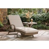image:imageSignature Design by Ashley Carmel Bay Outdoor Square End Table Beige Patio Accent Table with Porcelain Top