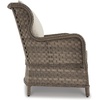 image:imageSignature Design by Ashley Clear Ridge Outdoor Handwoven Wicker Cushioned Lounge Chair 2 Count Light BrownLight Brown