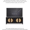 image:imageSignature Design by Ashley Cliffiings Contemporary 4Door Accent Cabinet with 2 Shelves Woven Cane Door Fronts Black amp Light Brown