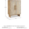 image:imageSignature Design by Ashley Dallinbury Accent Cabinet with Doors Solid Mango Wood Construction for Living Room Entryway Or Dining Space WhitewashNatural