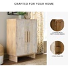 image:imageSignature Design by Ashley Dallinbury Accent Cabinet with Doors Solid Mango Wood Construction for Living Room Entryway Or Dining Space WhitewashNatural