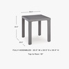 image:imageSignature Design by Ashley Dillon Beach Durable Outdoor Side Table AllWeather Aluminum Frame for LowMaintenance Patio Backyard or Poolside Living Gray