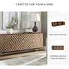 image:imageSignature Design by Ashley Dreggan Casual Diamond Patterned 4Door Accent Cabinet with 2 Shelves and Cord Management Dark Brown amp Gray