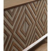 image:imageSignature Design by Ashley Dreggan Casual Diamond Patterned 4Door Accent Cabinet with 2 Shelves and Cord Management Dark Brown amp Gray