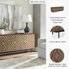 image:imageSignature Design by Ashley Dreggan Casual Diamond Patterned 4Door Accent Cabinet with 2 Shelves and Cord Management Dark Brown amp Gray