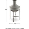 image:imageSignature Design by Ashley Estonbank Vase Distressed Cream Metal Floor Vase with Espresso Brown Stand for Faux Florals amp Seasonal Indoor Outdoor Decor 1413 W x 1413 D x 285 H1413 W x 1413 D x 28 H