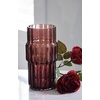 image:imageSignature Design by Ashley Fluted Glass Vase Dark Mauve 14 Inch5W x 5D x 10H