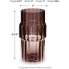 image:imageSignature Design by Ashley Fluted Glass Vase Dark Mauve 14 Inch5W x 5D x 10H