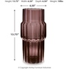 image:imageSignature Design by Ashley Fluted Glass Vase Dark Mauve 14 InchSmall